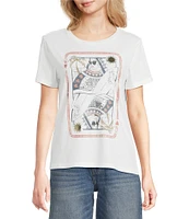 Lucky Brand Surf Queen Classic Crew Neck Short Sleeve Tee Shirt