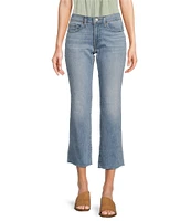 Lucky Brand Sweet Mid Rise Straight Raw Hem Kick Crop Jeans