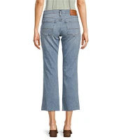 Lucky Brand Sweet Mid Rise Straight Raw Hem Kick Crop Jeans