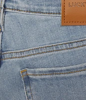 Lucky Brand Sweet Mid Rise Straight Raw Hem Kick Crop Jeans