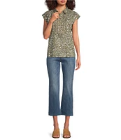 Lucky Brand Sweet Relaxed Straight Leg Denim Kick Crop Jeans