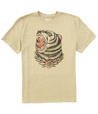 Lucky Brand Tattoo Bear Short Sleeve Graphic T-Shirt