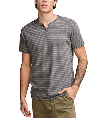 Lucky Brand Venice Short Sleeve Burnout Stripe T-Shirt