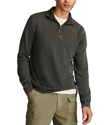 Lucky Brand Weekend Slub Mock Neck Half-Zip Pullover