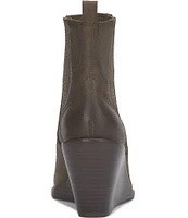 Lucky Brand Wilano Leather Wedge Booties