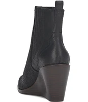 Lucky Brand Wilano Leather Wedge Booties