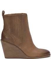 Lucky Brand Wilano Leather Wedge Booties