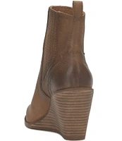 Lucky Brand Wilano Leather Wedge Booties