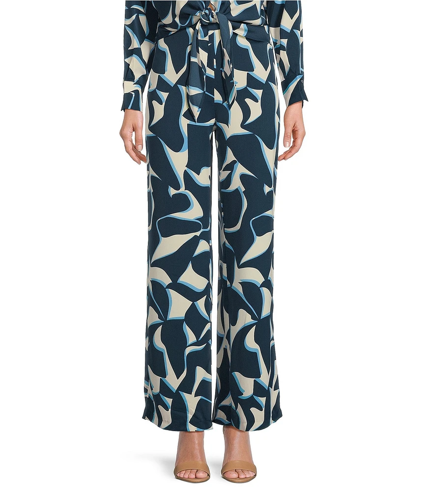 Lucy Paris Coordinating Rue Geo Print Wide Leg Pants