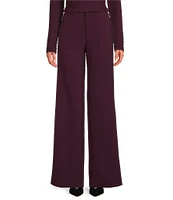 Lucy Paris Diana Flat Front Wide Leg Pocketed Pant