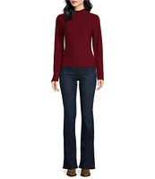 Lucy Paris Dune Bubble Mock Neck Long Sleeve Top