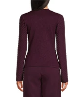 Lucy Paris Dune Bubble Mock Neck Long Sleeve Top