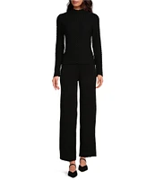 Lucy Paris Dune Bubble Mock Neck Long Sleeve Top