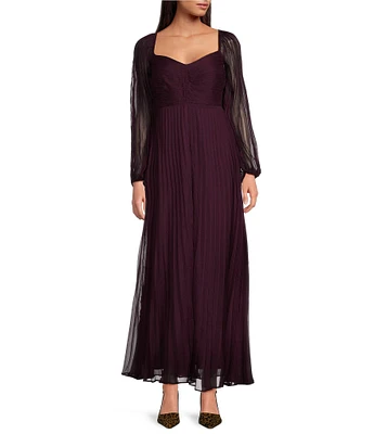 Lucy Paris Lissie V-Neck Long Sleeve Maxi Dress