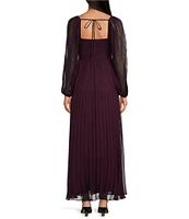 Lucy Paris Lissie V-Neck Long Sleeve Maxi Dress