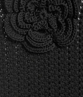 Lucy Paris Nara Crochet Knit 3D Rosette V-Neck Sleeveless Coordinating Crop Tank