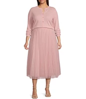 Lucy Paris Plus Betsy Long Sleeve Wool Cardigan