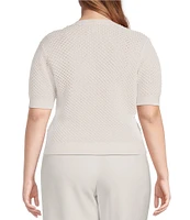 Lucy Paris Plus Elise Short Sleeve Sweater Knit Top