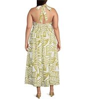 Lucy Paris Plus Kacey Sleeveless Printed Long Dress