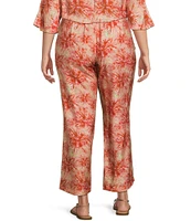 Lucy Paris Plus Rue Flat Front Print Pants