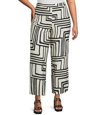 Lucy Paris Plus Rue Printed Straight Leg Coordinating Pants