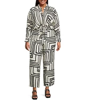 Lucy Paris Plus Rue Printed Straight Leg Coordinating Pants