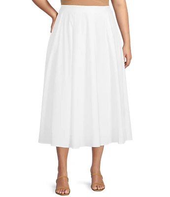 Lucy Paris Plus Size Junia Pleated Midi Skirt