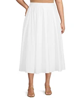 Lucy Paris Plus Size Junia Pleated Midi Skirt