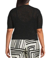 Lucy Paris Plus Size Lou Short Sleeve Knit Sweater