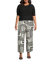 Lucy Paris Plus Size Lou Short Sleeve Knit Sweater