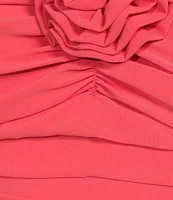 Lucy Paris Rosette Halter Fit & Flare Drop Waist Faye Bubble Dress