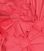 Lucy Paris Rosette V-Neck Sleeveless Fit & Flare Midi Dress