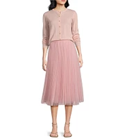 Lucy Paris Sharlene Tulle Midi Skirt