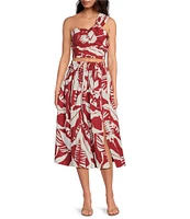 Lucy Paris Sophia Coordinating Printed Woven One Shoulder Top