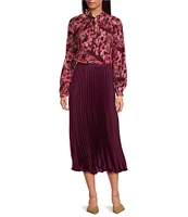 Lucy Paris Talia Pleated Midi Skirt