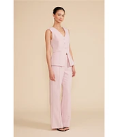 Lucy Paris Tara Wide-Leg Pintuck Detail Coordinating Pants