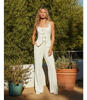Lucy Paris Valli Solid Wide Leg Pants
