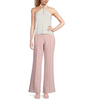 Lucy Paris Willa Satin Halter Neck Sleeveless Flowy Coordinating Top