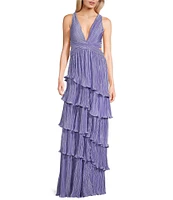 Lulus Mulholland Cutout Plisse Maxi Dress