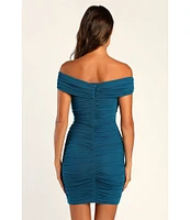 Lulus Ruched Off-the-Shoulder Bodycon Dress