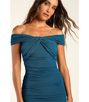 Lulus Ruched Off-the-Shoulder Bodycon Dress