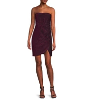 Lulus Sensational Shine Strapless Mini Dress