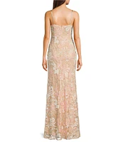 Lulus Sequin Maywood Multi Floral Sequin Maxi Dress