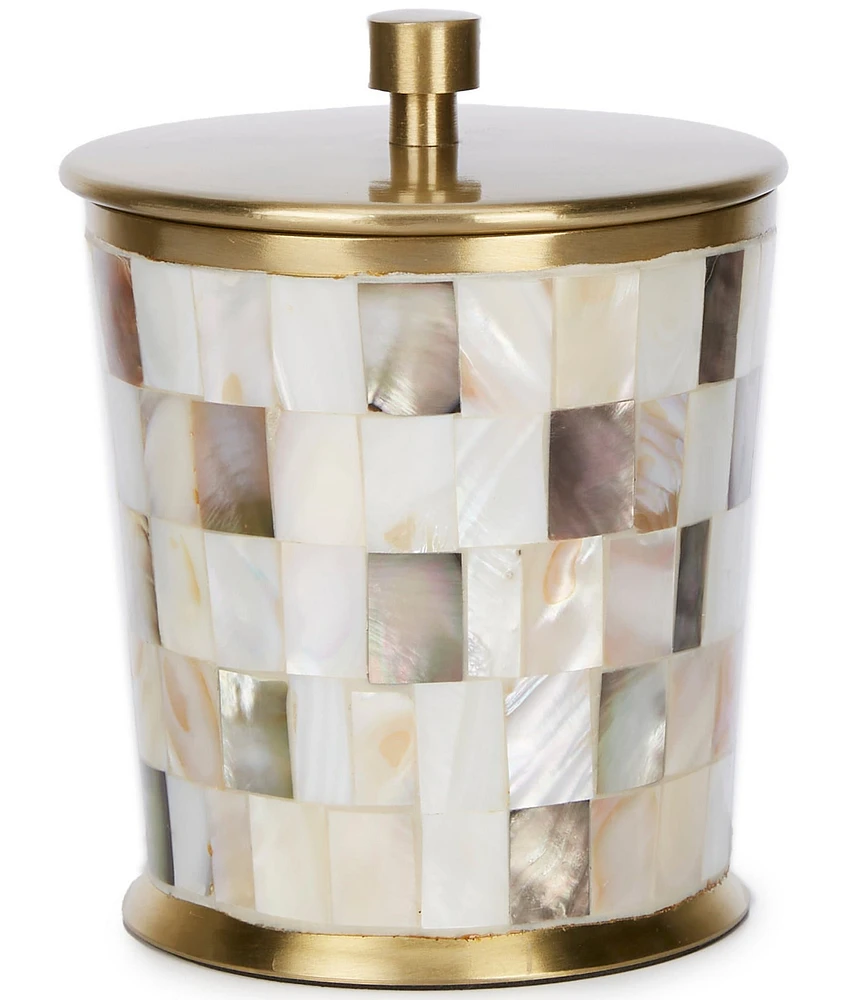 Luxury Hotel Essex Collection Gold Mother of Pearl Covered Jar
