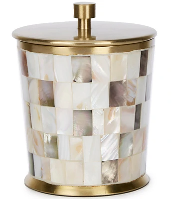 Luxury Hotel Essex Collection Gold Mother of Pearl Covered Jar