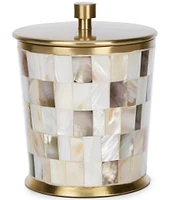 Luxury Hotel Essex Collection Gold Mother of Pearl Covered Jar