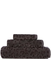 Luxury Hotel Essex Collection Jacquard Cheetah Print Bath Towel