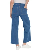 Lysse Erin High Waisted Wide Leg Demin Ponte Ankle Leggings