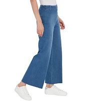 Lysse Erin High Waisted Wide Leg Demin Ponte Ankle Leggings