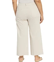 Lysse Plus Size Erin High Waisted Wide Leg Demin Ponte Ankle Leggings